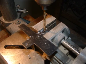 Flipper Cut Out Being Drilled